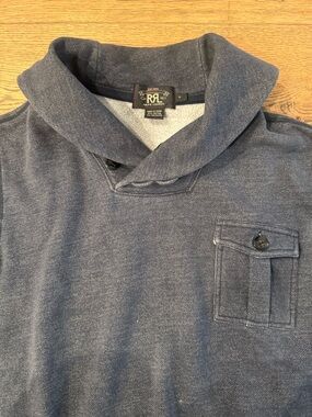 Double RL RRL shawl-collared sweatshirt